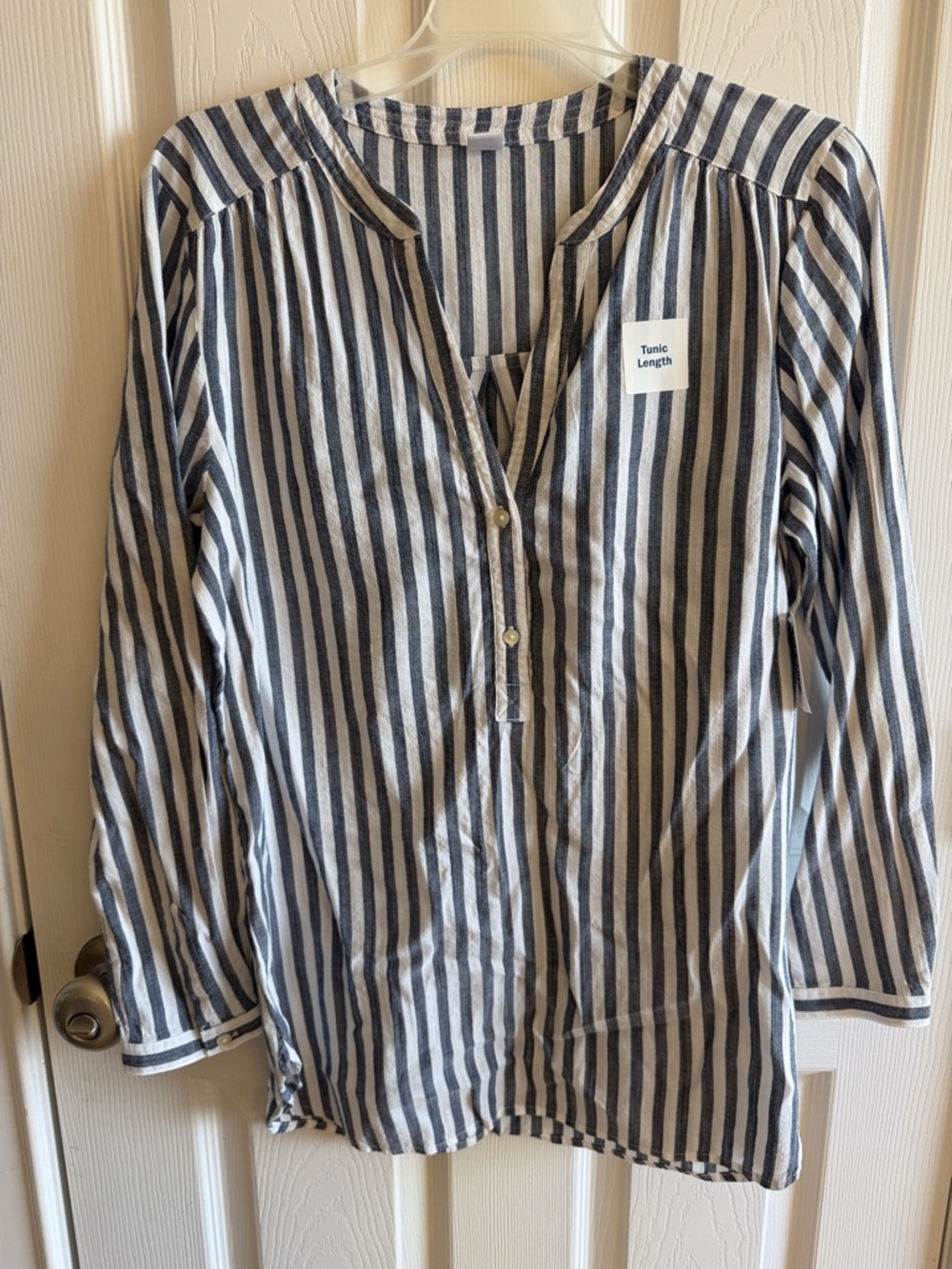 Old Navy Striped Chambray Tunic Top